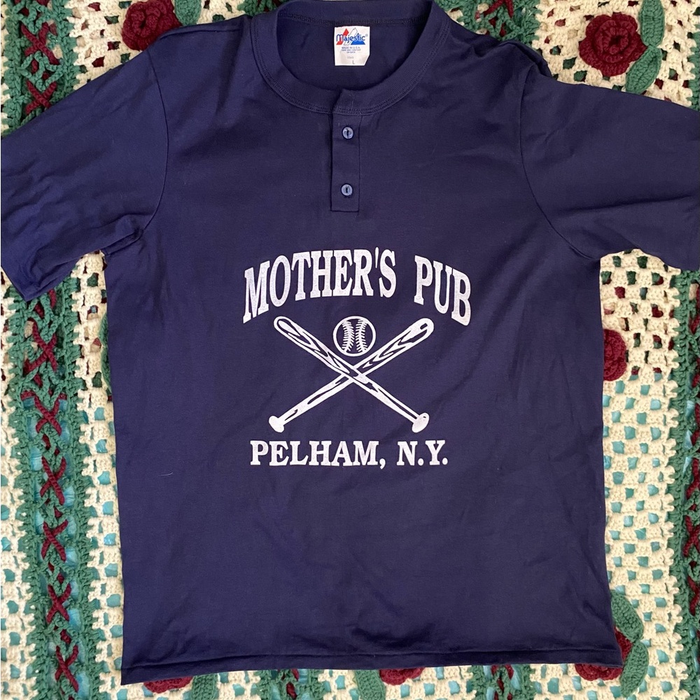 70s Single Stitch Mothers Pub Graphic Single Stitch Baseball Tee